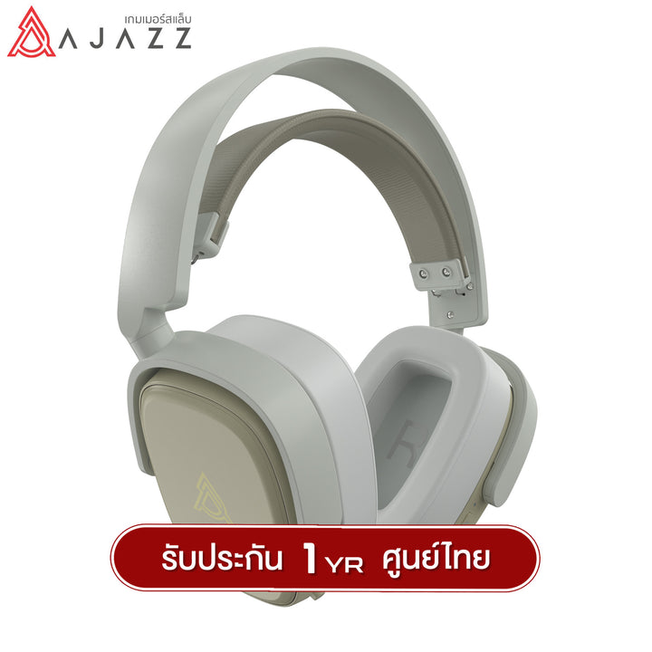 Power Module Tri Mod หูฟังเกมมิ่ง Ajazz AHM09 Max 1050mAh Tri-Mod(AUX+2.4G+BT) Wireless Hea ...