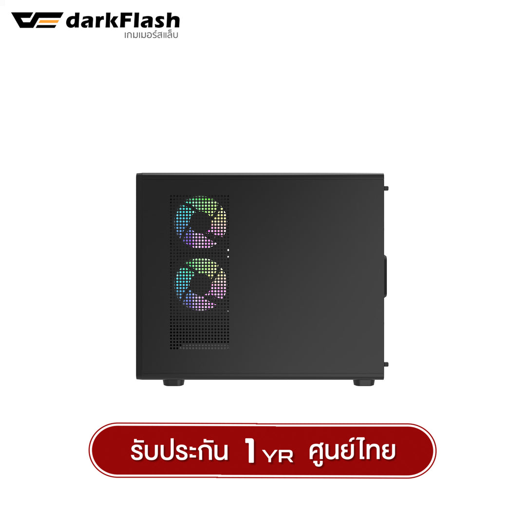 เคสคอมพิวเเตอร์ DarkFlash DB460M MATX Tempered Glass ARGB Gaming Case with DM20 ARGB Fan X3 รับประกัน 1 ปี