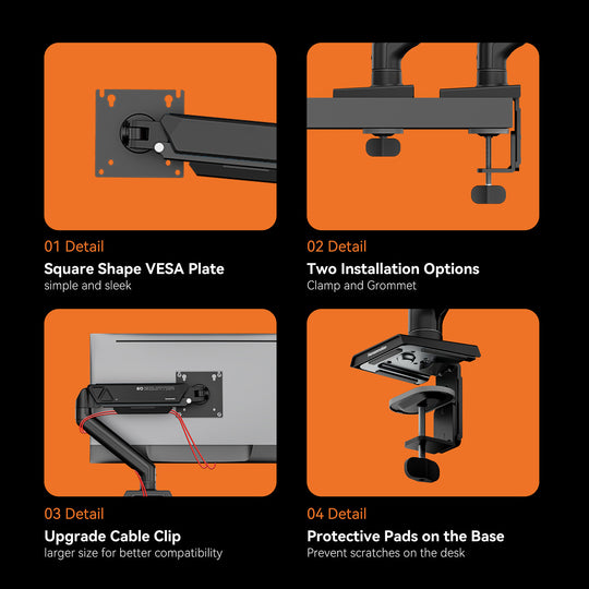 ขาตั้งจอมอนิเตอร์ Humanmotion T6-1 Mecha Single 9kg Monitor Arm | สำหรับจอ 17-32 นิ้ว รับประกัน 3 ปี