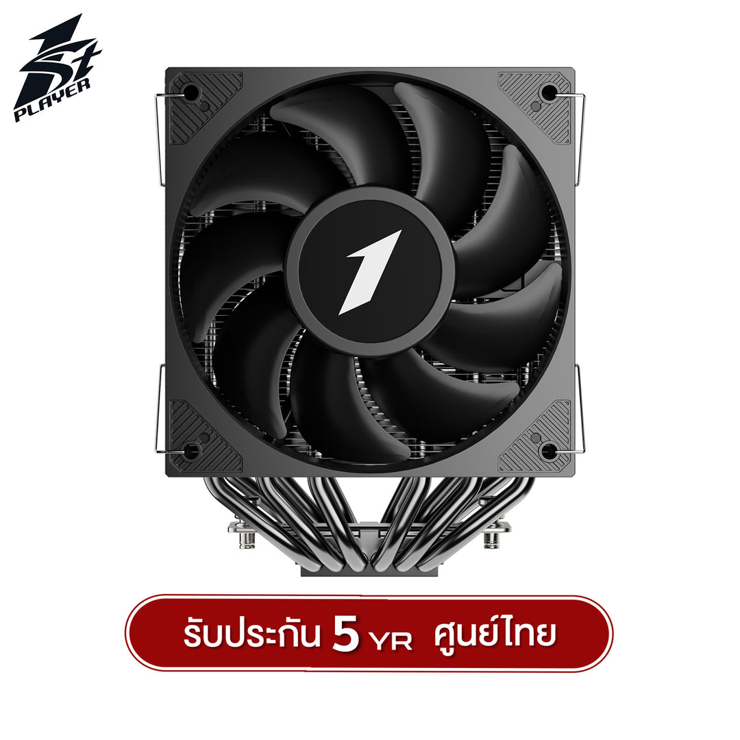 ซีพียูคูลเลอร์ 1st Player CY12-D Series (TDP275W) Black / White Air CPU Cooler รับประกัน 5 ปี