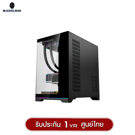 WJCOOLMAN เคสคอมพิวเเตอร์ (No FAN) (AIO360) NightDancer Plus RGB ATX Panorama Tempered Gaming Case รับประกัน 1 ปี