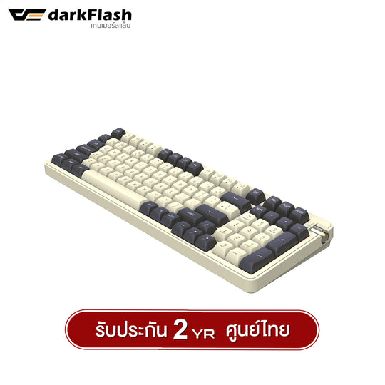 คีย์บอร์ดเกมมิ่ง DarkFlash DF98 Tri-Mod(Wired+2.4G+BT) Gasket RGB Mechanical keyboard Yellow Switch รับประกัน 2 ปี