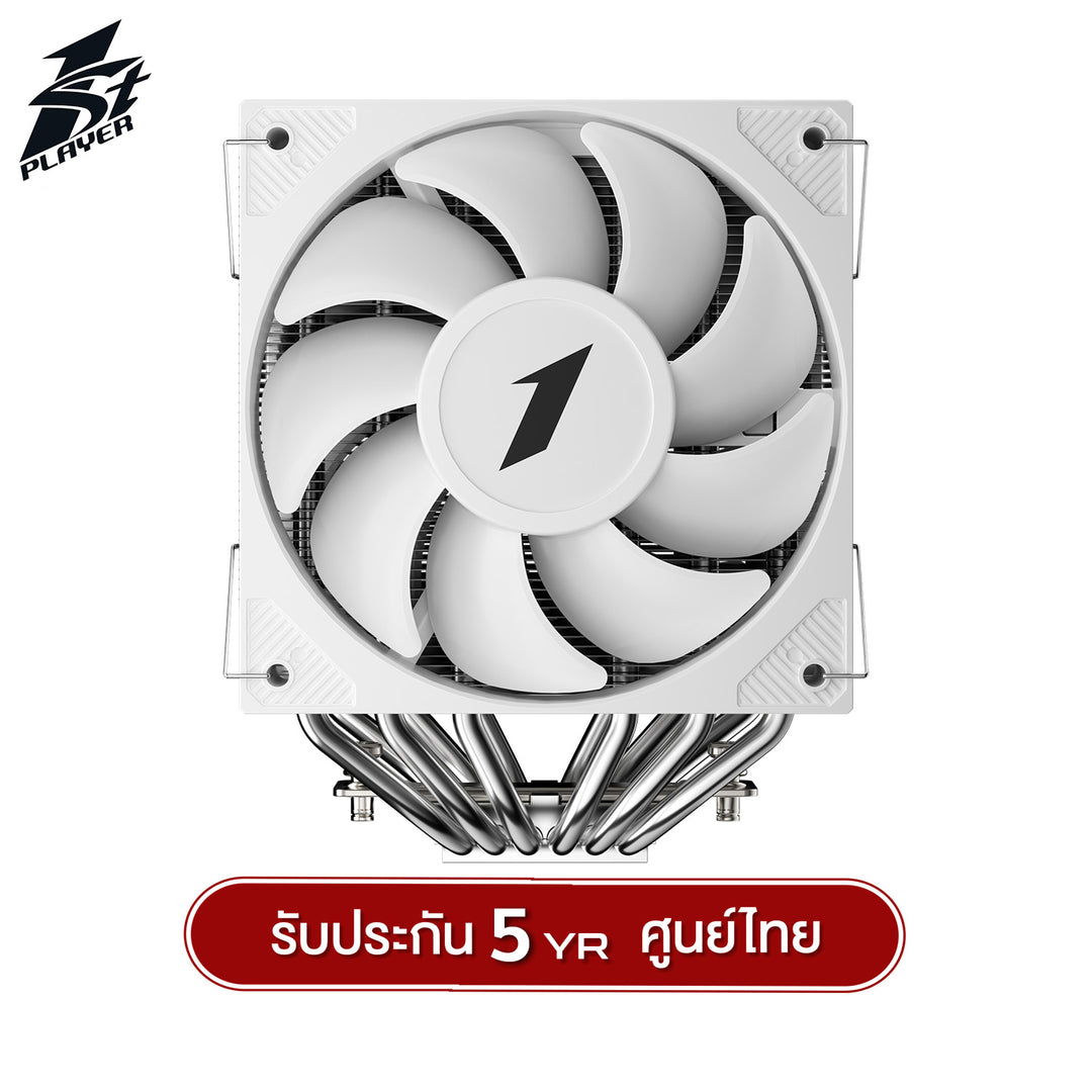 ซีพียูคูลเลอร์ 1st Player CY12-D Series (TDP275W) Black / White Air CPU Cooler รับประกัน 5 ปี