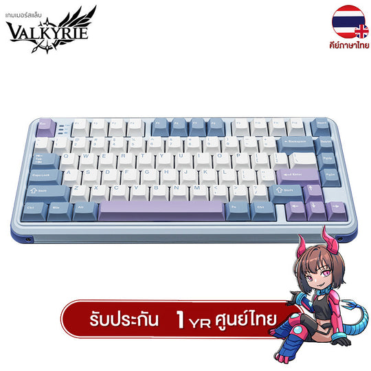 คีย์บอร์ดเกมมิ่ง Valkyrie VK75 Tri-Mod RGB Gasket Mechanical Keyboard (คีย์ไทย) รับประกัน 1 ปี