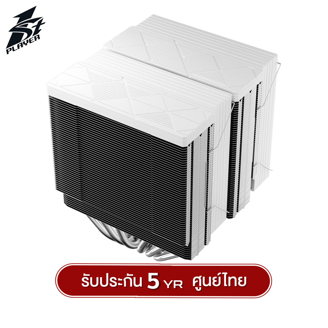 ซีพียูคูลเลอร์ 1st Player CY12-D Series (TDP275W) Black / White Air CPU Cooler รับประกัน 5 ปี