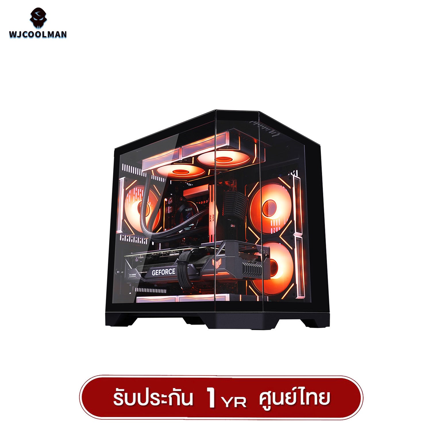 WJCOOLMAN Dreamer Mini Panorama M-ATX Tempered Glass Gaming Case (No F ...