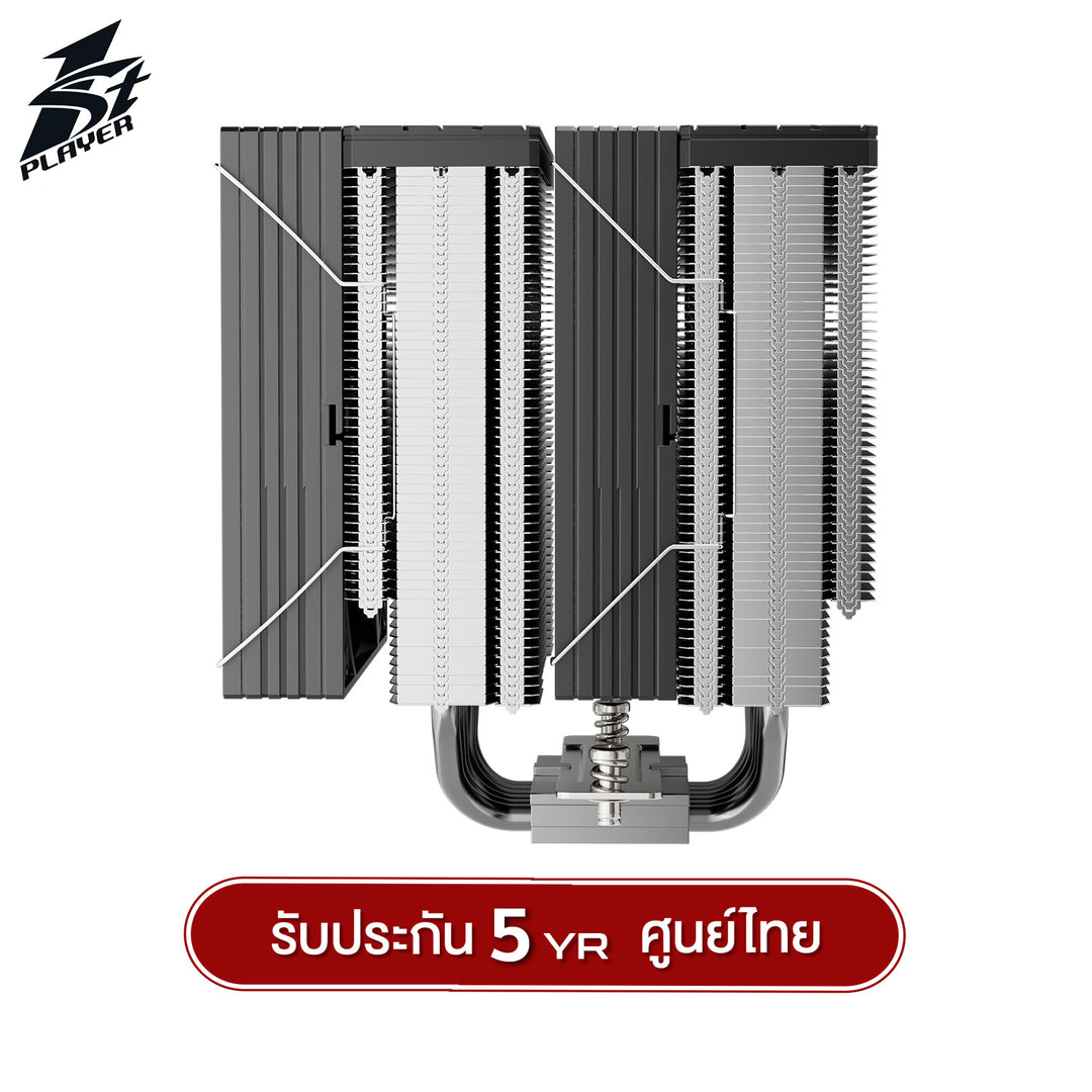 ซีพียูคูลเลอร์ 1st Player CY12-D Series (TDP275W) Black / White Air CPU Cooler รับประกัน 5 ปี
