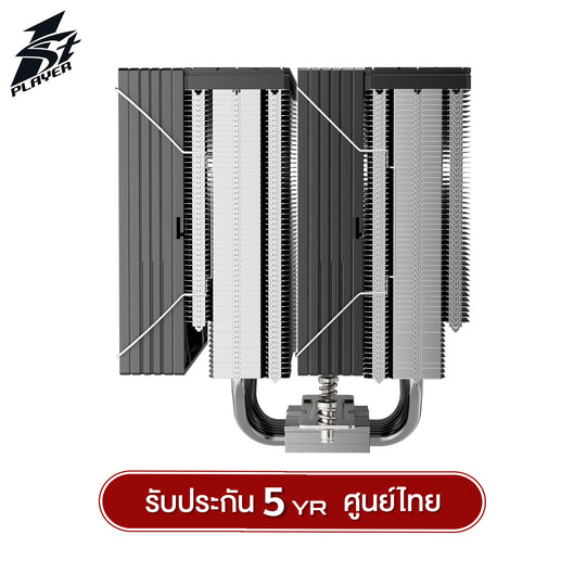 ซีพียูคูลเลอร์ 1st Player CY12-D Series (TDP275W) Black / White Air CPU Cooler รับประกัน 5 ปี
