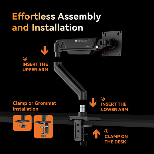 ขาตั้งจอมอนิเตอร์ Humanmotion T6-1 Mecha Single 9kg Monitor Arm | สำหรับจอ 17-32 นิ้ว รับประกัน 3 ปี