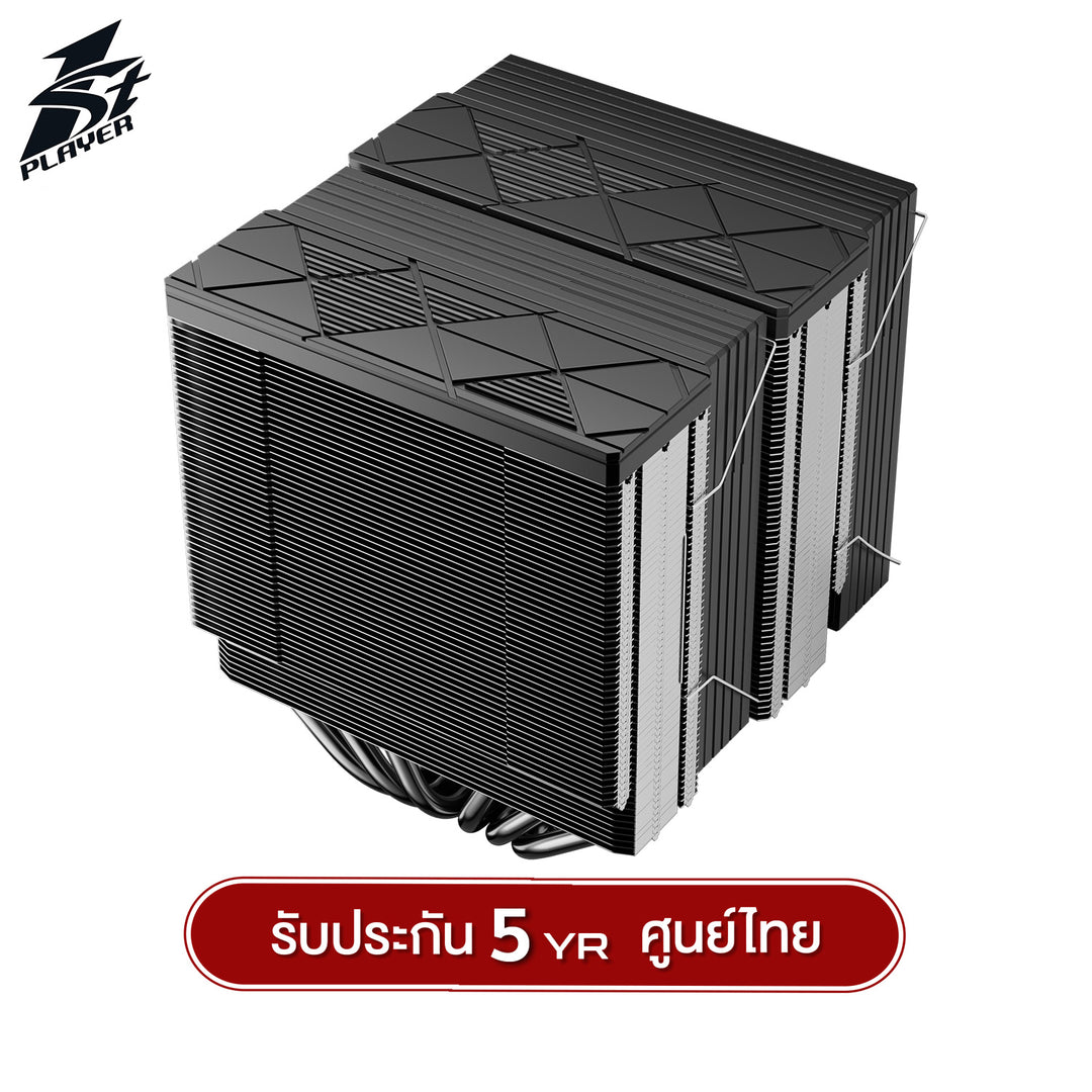 ซีพียูคูลเลอร์ 1st Player CY12-D Series (TDP275W) Black / White Air CPU Cooler รับประกัน 5 ปี