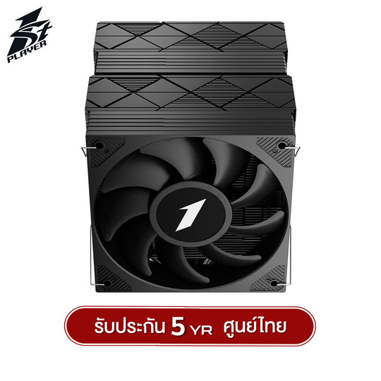 ซีพียูคูลเลอร์ 1st Player CY12-D Series (TDP275W) Black / White Air CPU Cooler รับประกัน 5 ปี