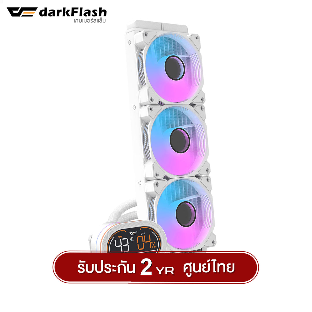 Dark Flash Rc360 ชุดน้ำระบบปิด DarkFlash DH360D ARGB TDP 300W Analog Screen ARGB Liquid ...