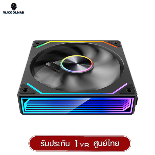 พัดลมระบายความร้อน WJCOOLMAN PathFinder Magnetic Stacking ARGB Block Fan รับประกัน 1 ปี