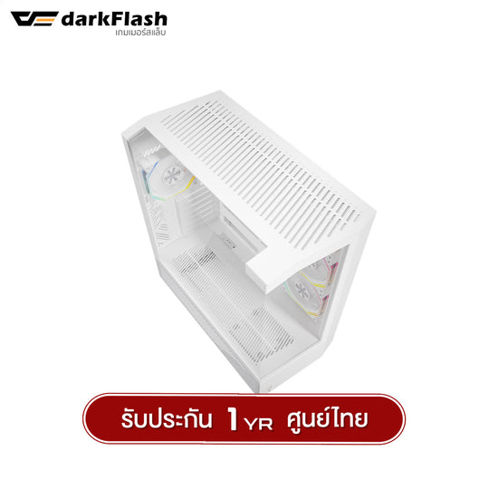 เคสคอมพิวเเตอร์ DarkFlash DY460 ATX Tempered Glass ARGB Gaming Case with INF34 ARGB Fan X4 รับประกัน 1 ปี