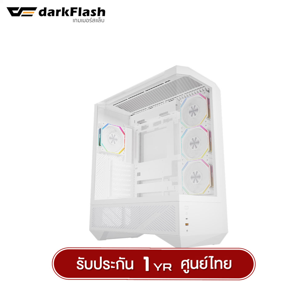 เคสคอมพิวเเตอร์ DarkFlash DY460 ATX Tempered Glass ARGB Gaming Case with INF34 ARGB Fan X4 รับประกัน 1 ปี