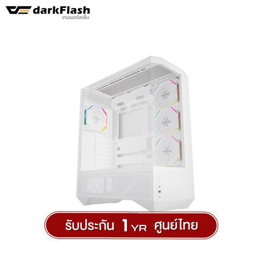 เคสคอมพิวเเตอร์ DarkFlash DY460 ATX Tempered Glass ARGB Gaming Case with INF34 ARGB Fan X4 รับประกัน 1 ปี