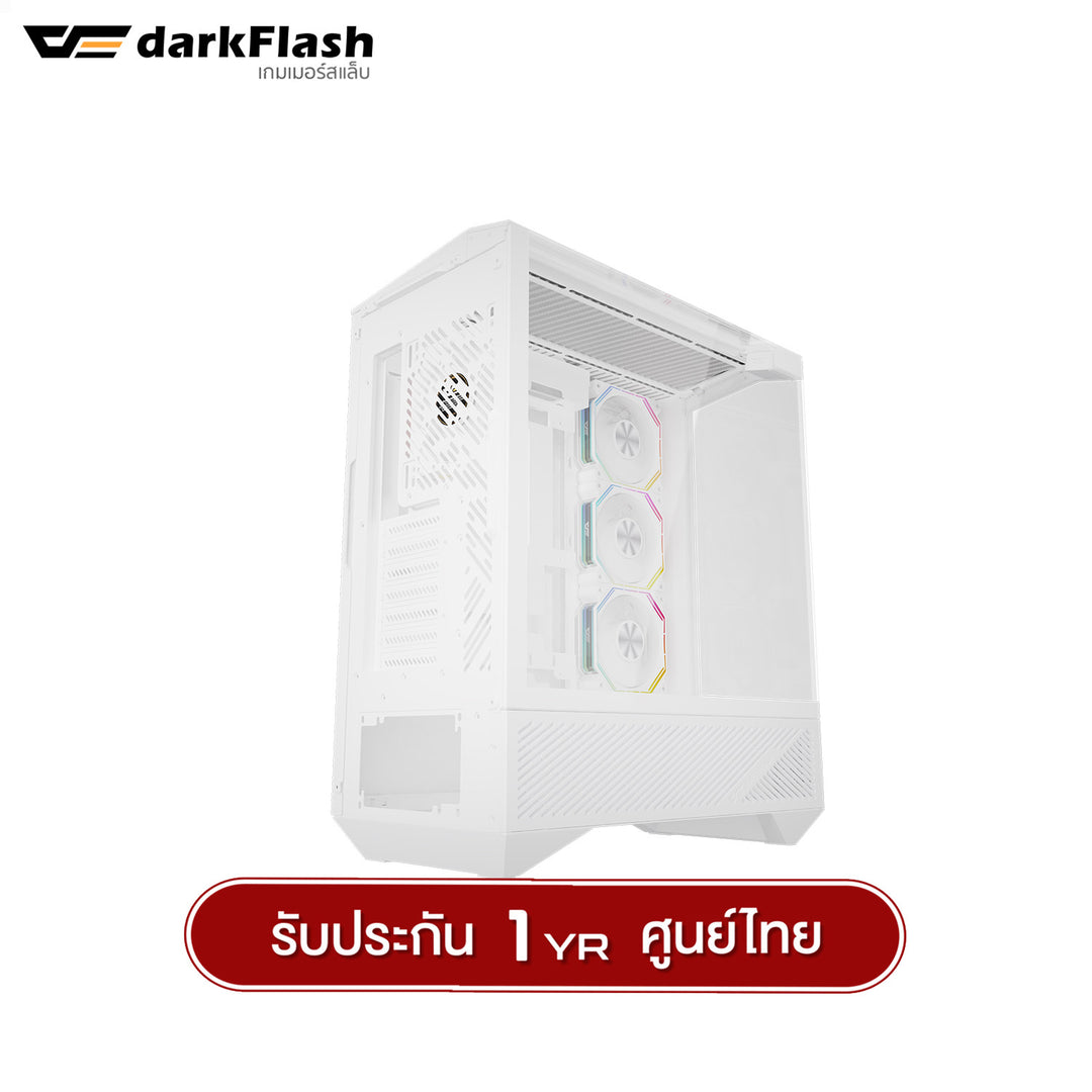 เคสคอมพิวเเตอร์ DarkFlash DY460 ATX Tempered Glass ARGB Gaming Case with INF34 ARGB Fan X4 รับประกัน 1 ปี
