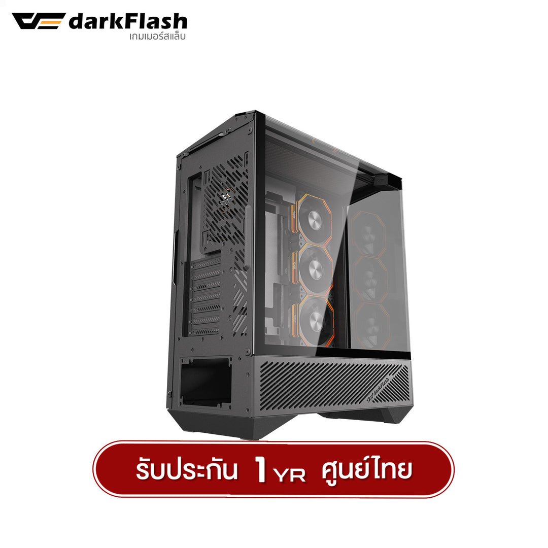 เคสคอมพิวเเตอร์ DarkFlash DY460 ATX Tempered Glass ARGB Gaming Case with INF34 ARGB Fan X4 รับประกัน 1 ปี