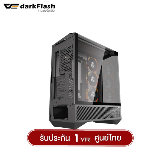 เคสคอมพิวเเตอร์ DarkFlash DY460 ATX Tempered Glass ARGB Gaming Case with INF34 ARGB Fan X4 รับประกัน 1 ปี