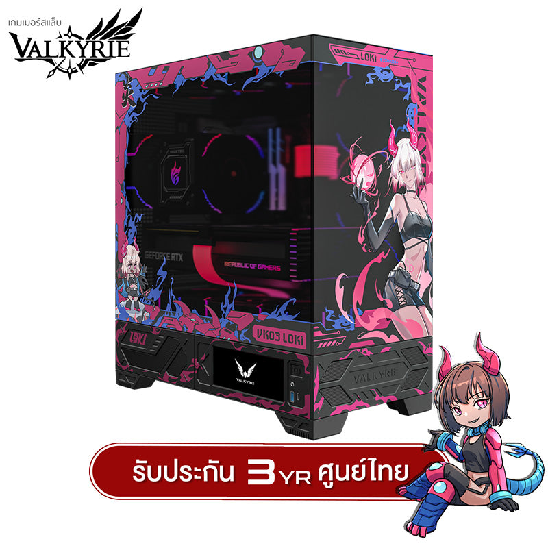 เคสคอมพิวเเตอร์ VK03 IPS Display Screen Panorama Tempered Glass ATX/BackSlotATX Gaming Case รับประกัน 3 ปี