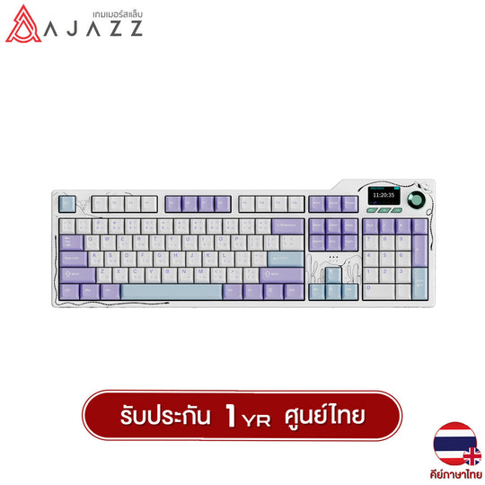 คีย์บอร์ดเกมมิ่ง Ajazz AK35i V4 104Key Gasket Tri-Mod 10,000mAh Hotswap Avocado Switch Mechanical Keyboard รับประกัน 1 ปี